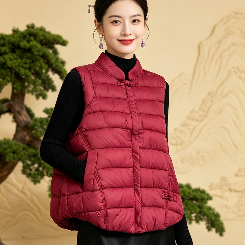 Winter Clothing For Sale - Women's Chinese style Warm Vest Lightweight