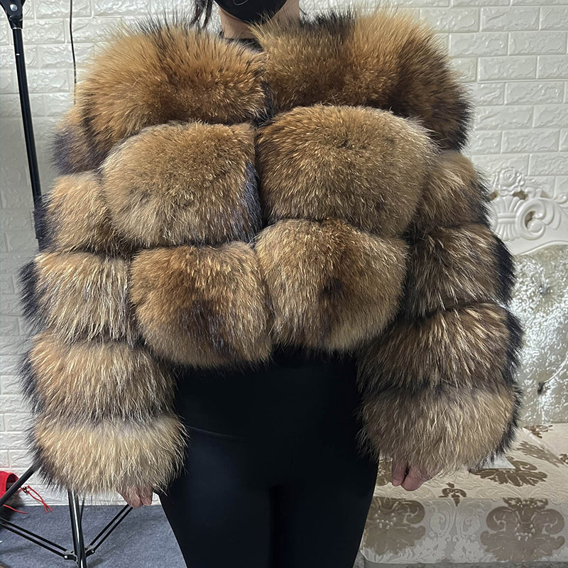 Plus Size Tops Brown Fur Maoma - Winter Clothing For Sale ulasan dan harga