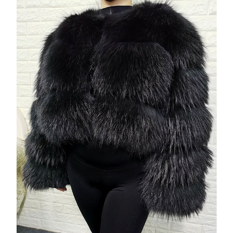 Plus Size Tops Brown Fur Maoma - Winter Clothing For Sale ulasan dan harga