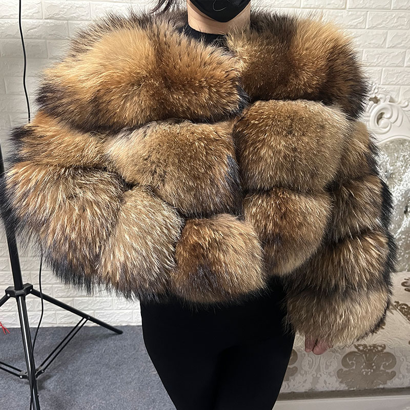 Plus Size Tops Brown Fur Maoma - Winter Clothing For Sale ulasan dan harga