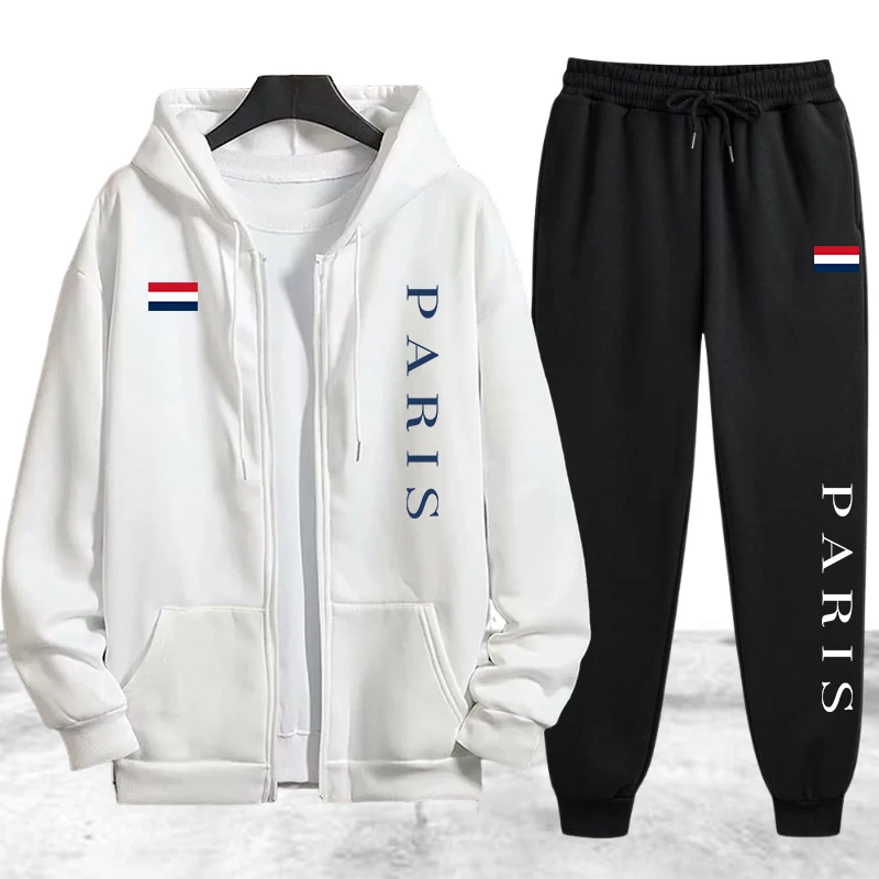 Paris Printing Men's Tracksuit - Winter Clothing Stores ulasan dan harga