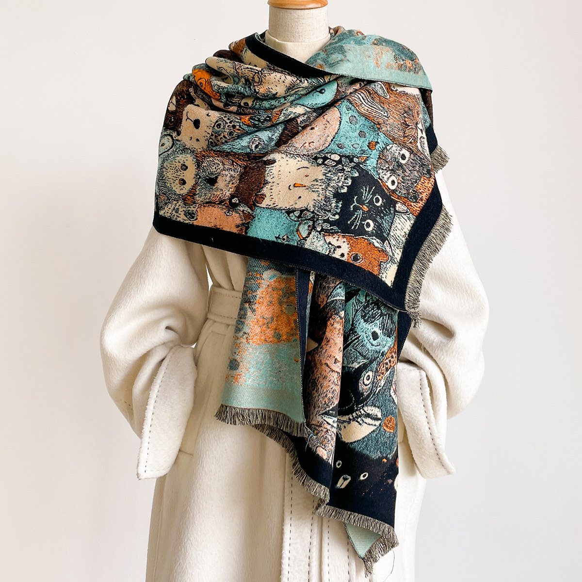 Women Imitation Cashmere Scarf - Cashmere Scarf Wrap ulasan dan harga