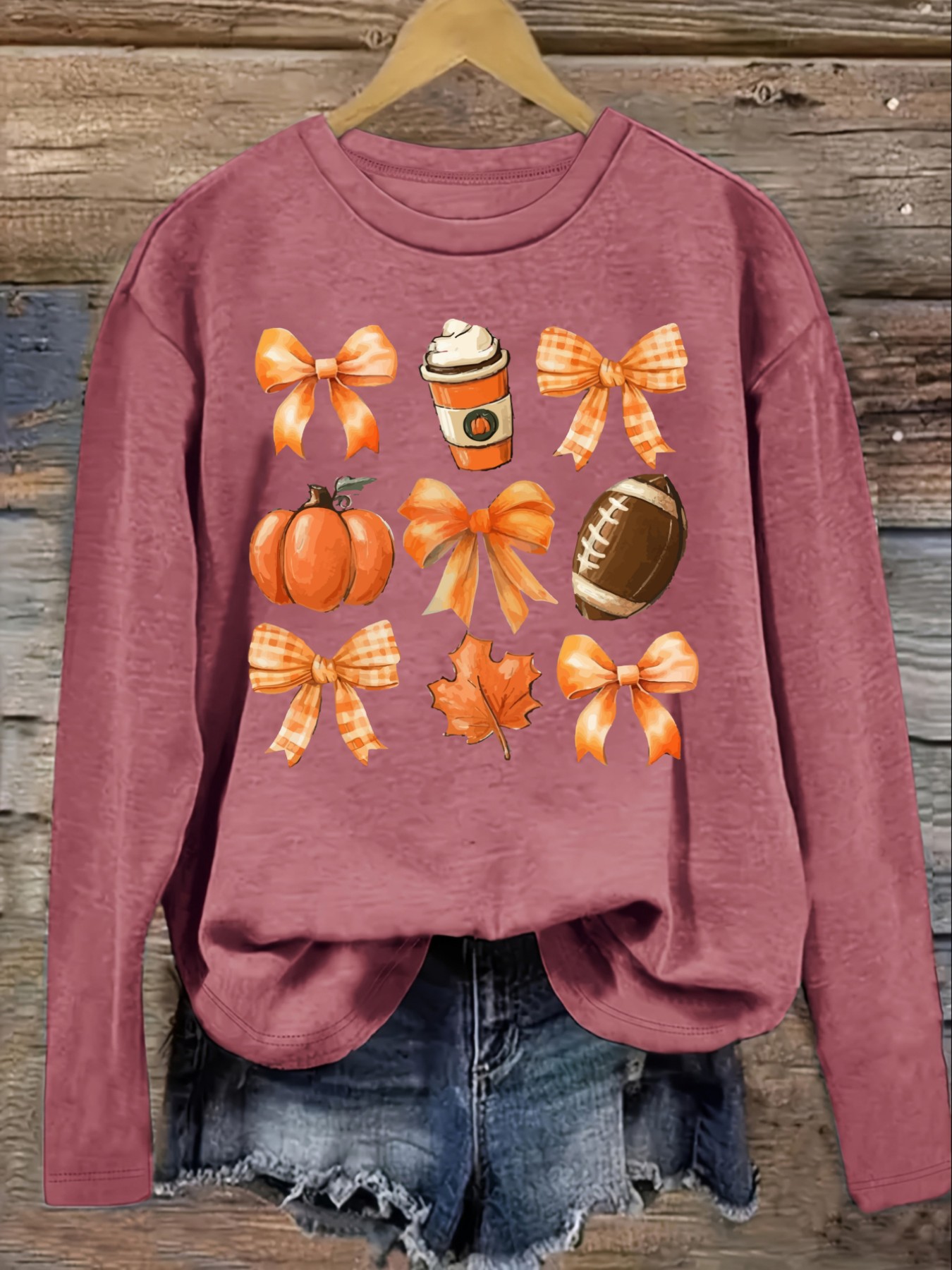 Women's Casual Long Sleeve Cre - Winter Clothing ulasan dan harga