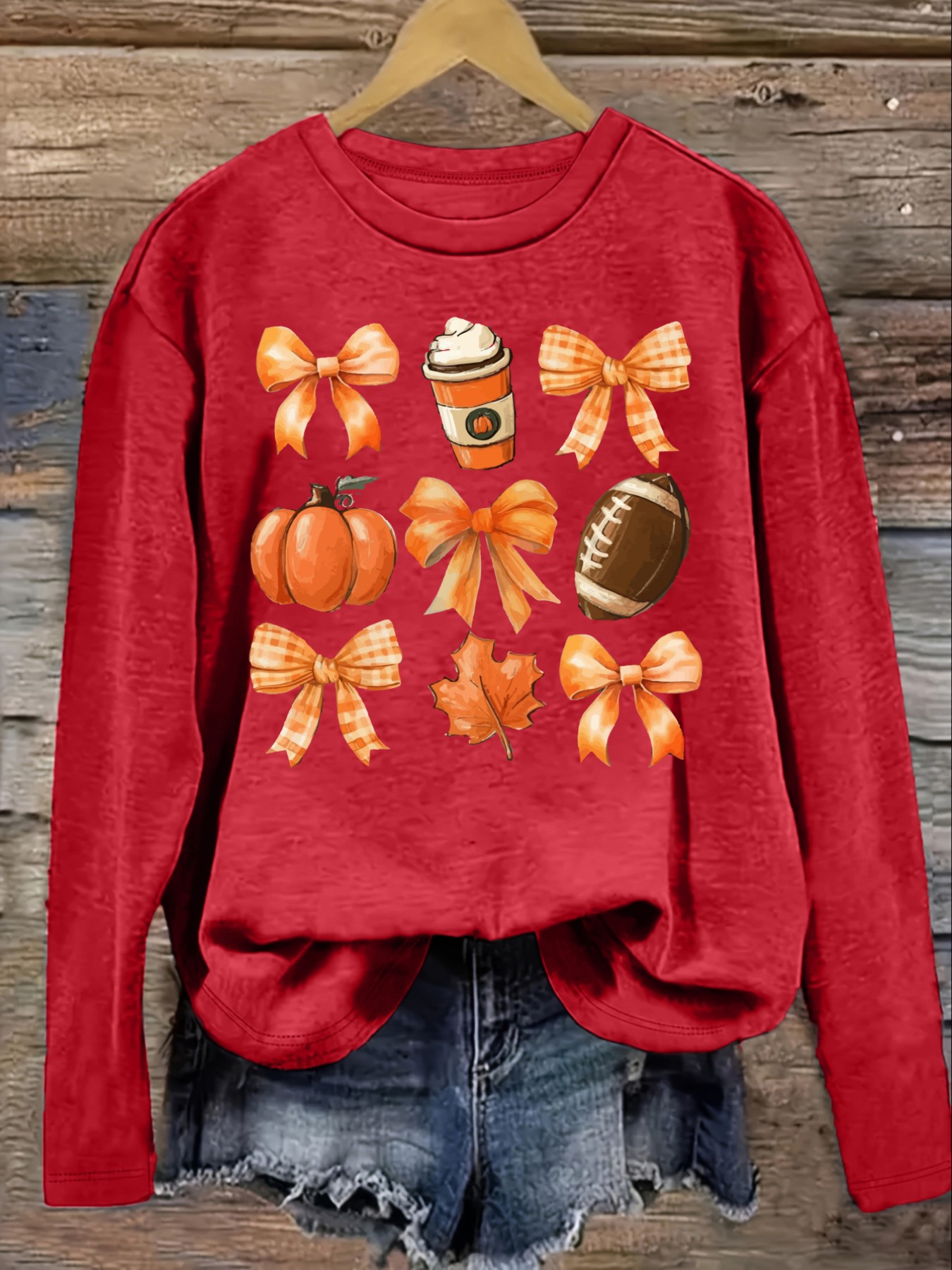 Women's Casual Long Sleeve Cre - Winter Clothing ulasan dan harga