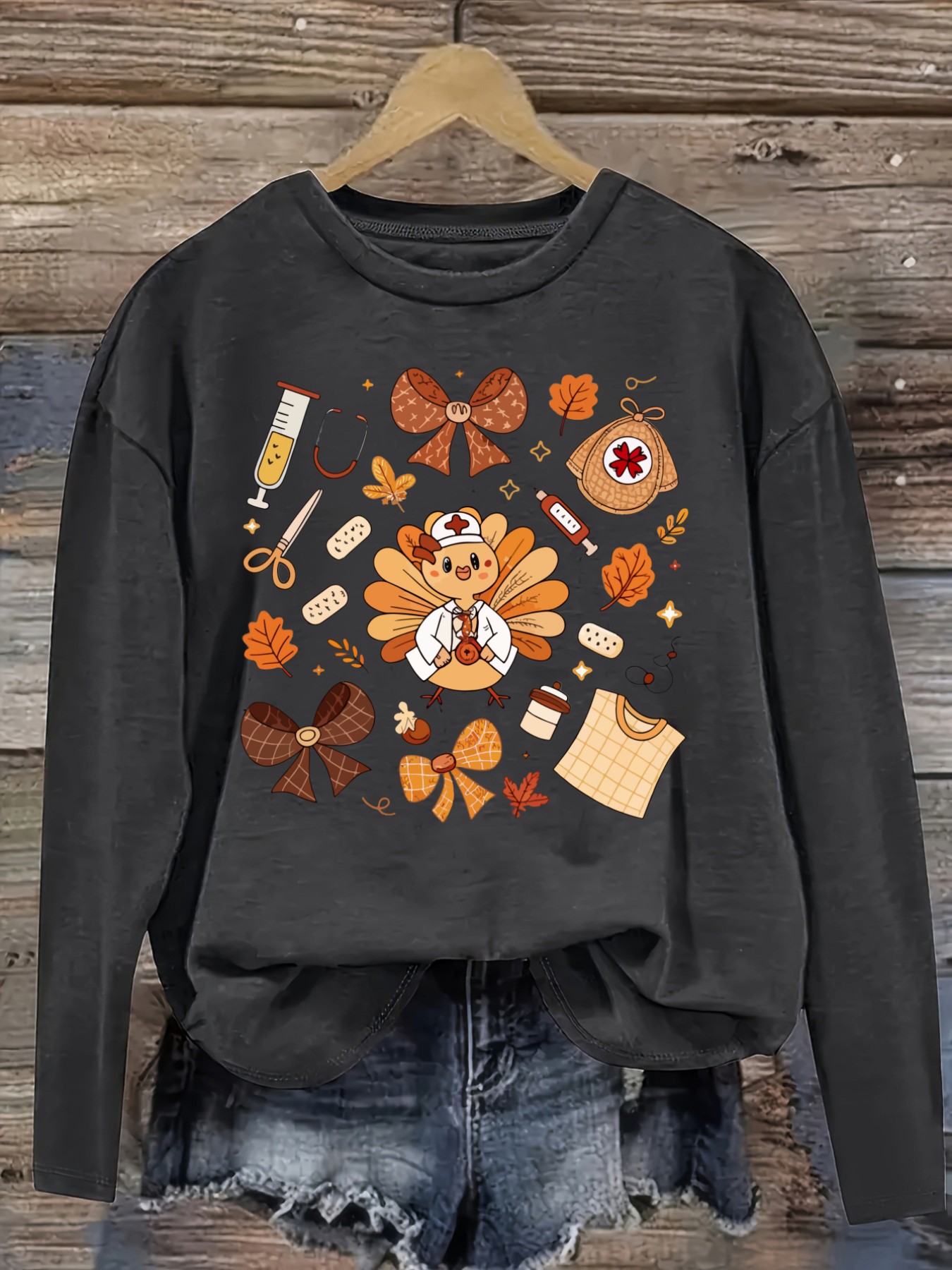 Women's Casual Long Sleeve Cre - Winter Clothing ulasan dan harga