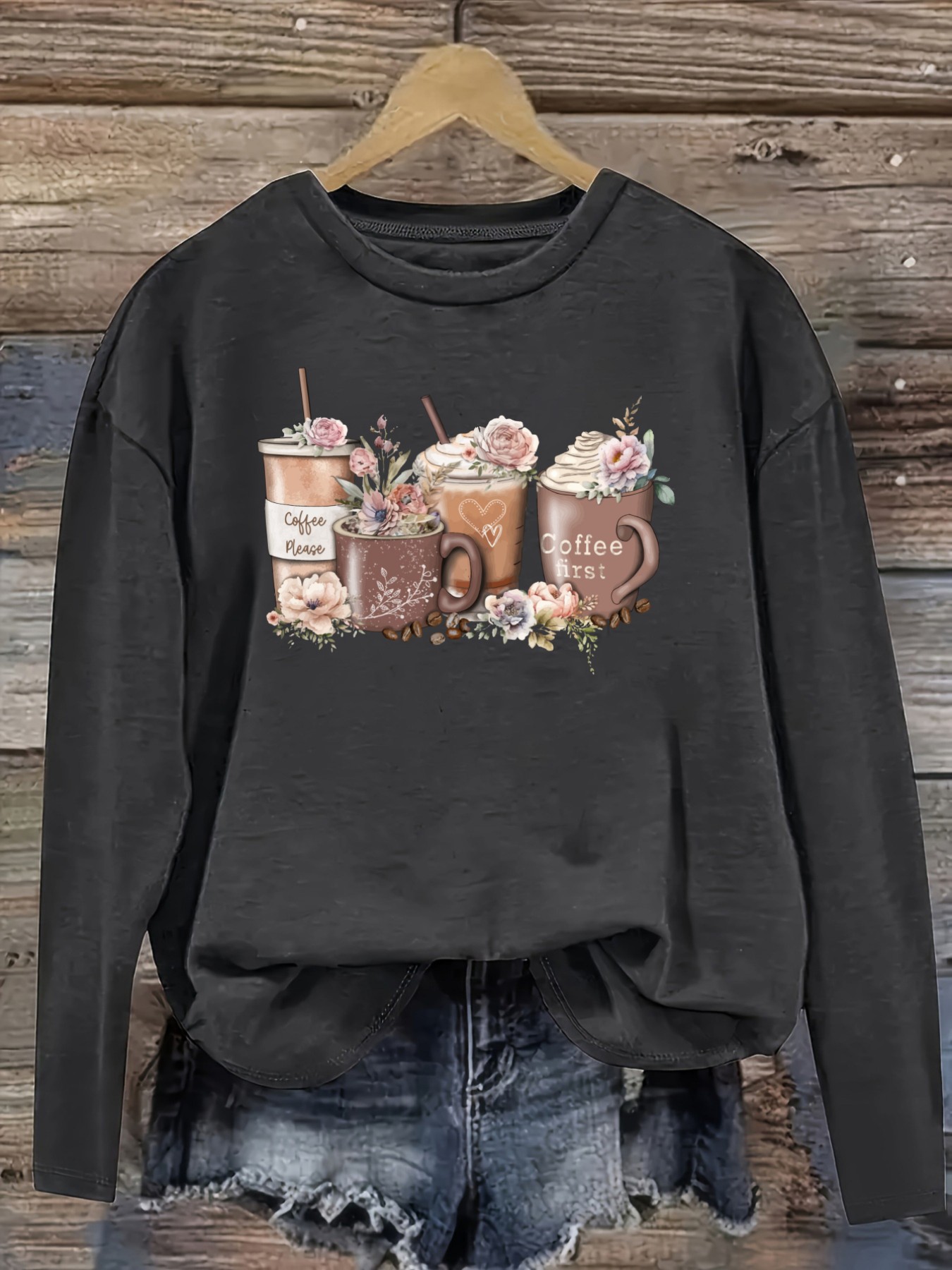 Women's Casual Long Sleeve Cre - Winter Clothing ulasan dan harga