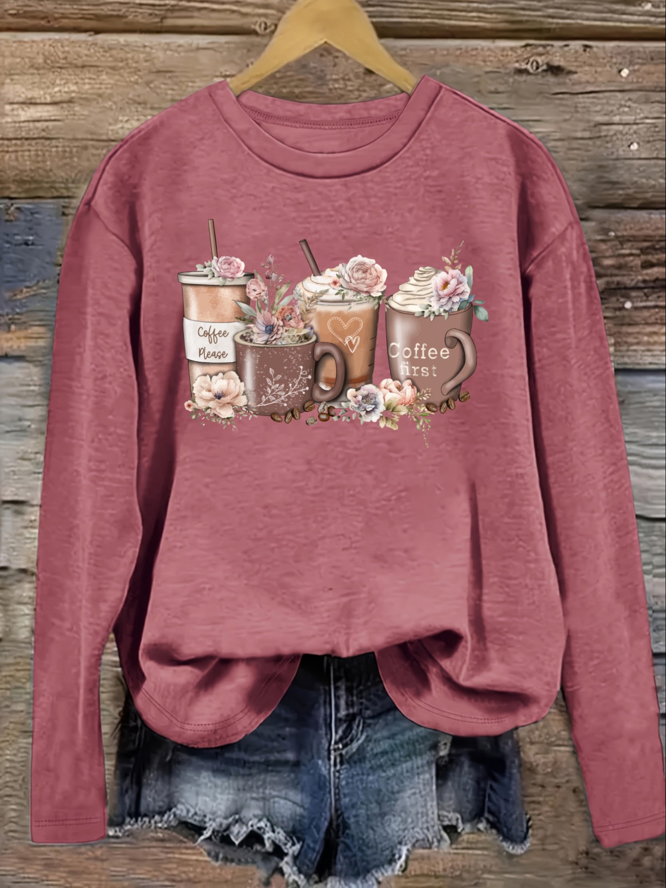 Women's Casual Long Sleeve Cre - Winter Clothing ulasan dan harga