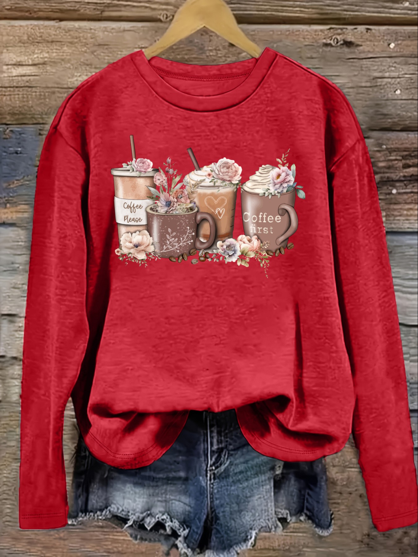 Women's Casual Long Sleeve Cre - Winter Clothing ulasan dan harga