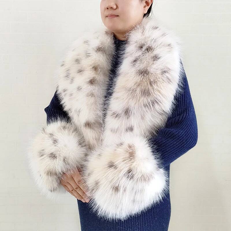 Large Women Faux Fox Fur Scarf - Winter Clothing For Sale ulasan dan harga