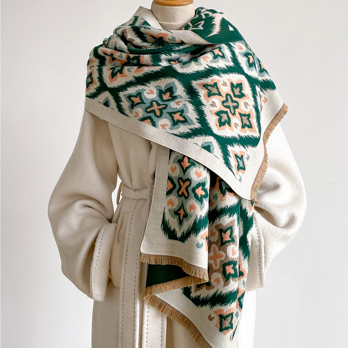 Women Reversible Imitation Cas - Cashmere Scarf Wrap ulasan dan harga
