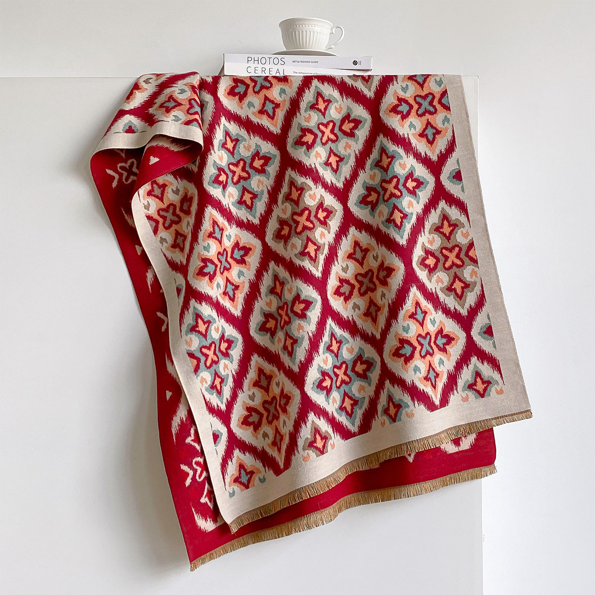 Women Reversible Imitation Cas - Cashmere Scarf Wrap ulasan dan harga