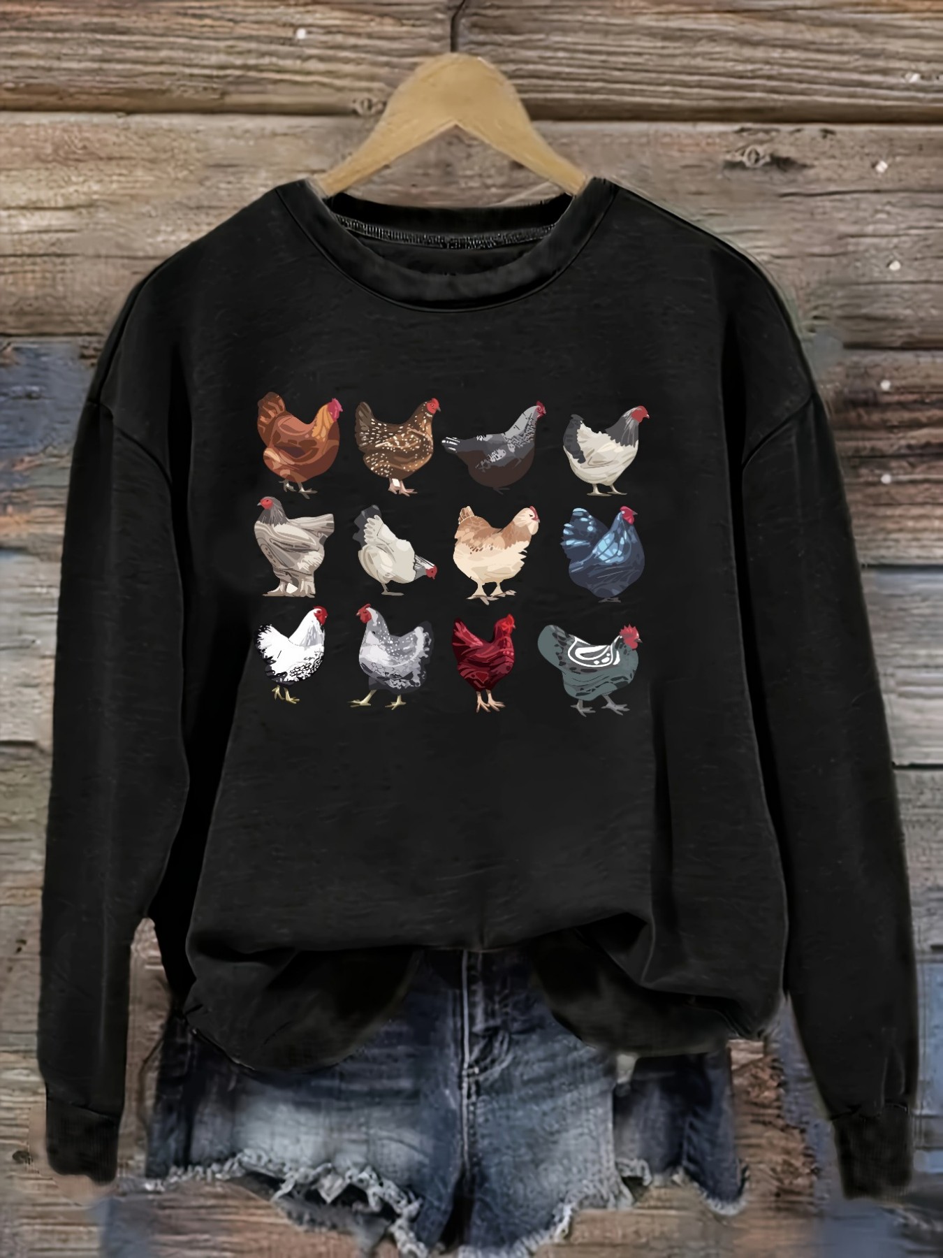 Women's Casual Long Sleeve Cre - Winter Clothing ulasan dan harga