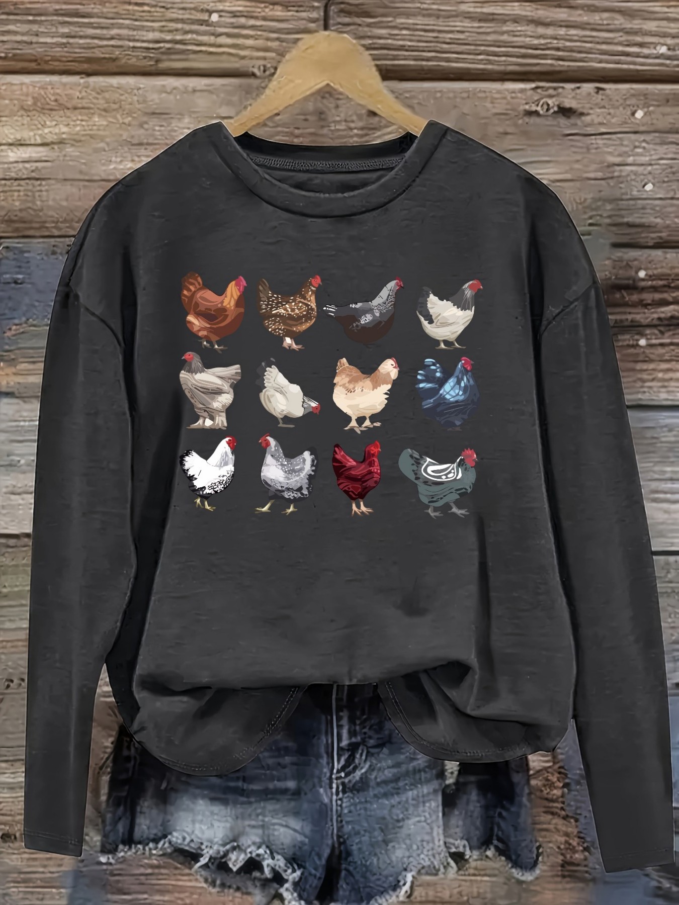 Women's Casual Long Sleeve Cre - Winter Clothing ulasan dan harga