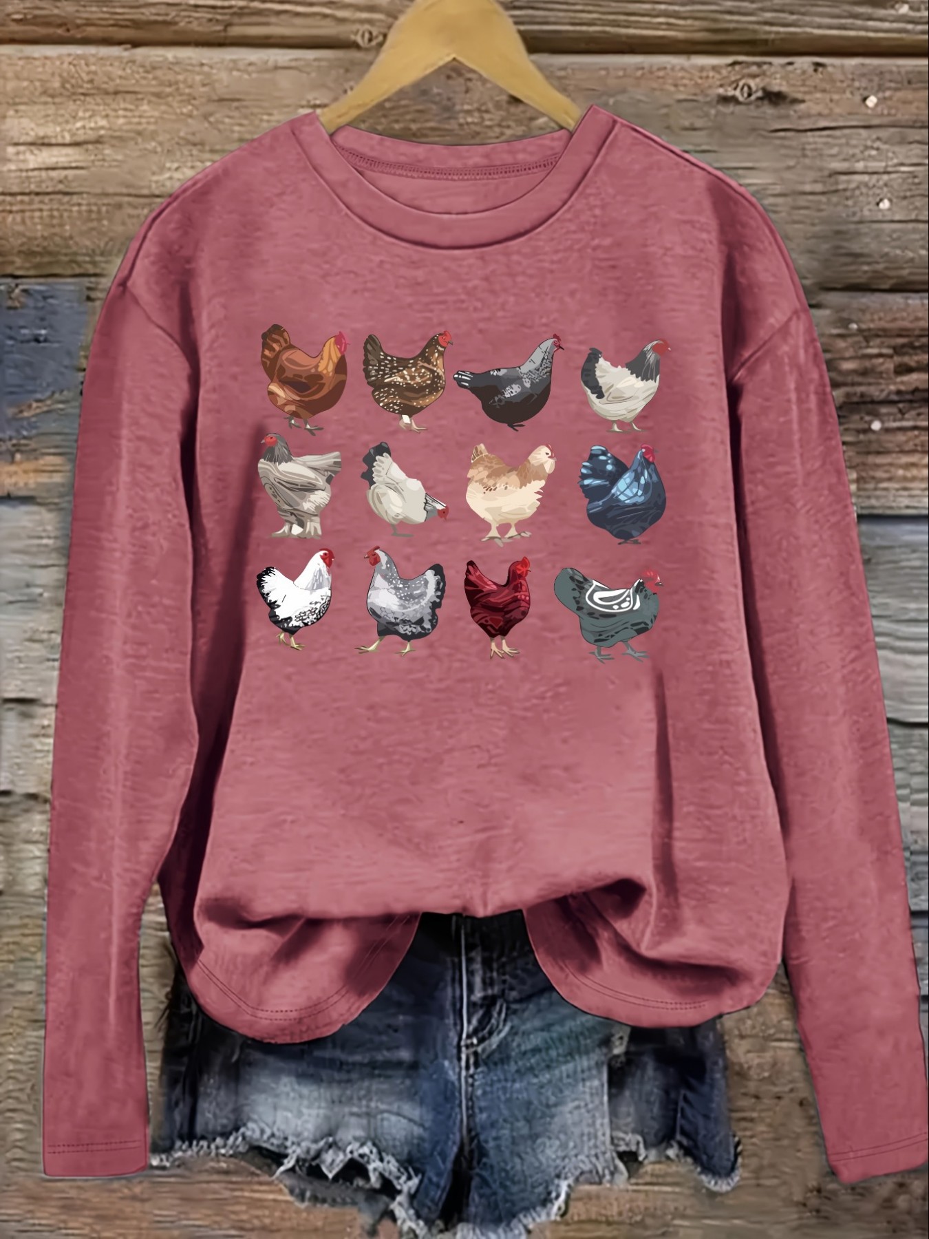 Women's Casual Long Sleeve Cre - Winter Clothing ulasan dan harga
