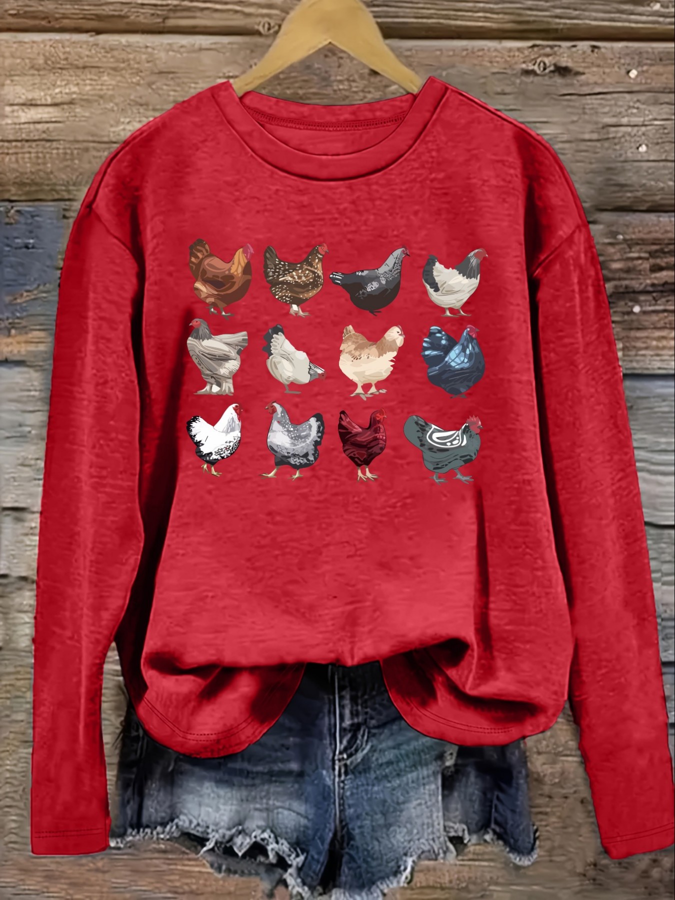 Women's Casual Long Sleeve Cre - Winter Clothing ulasan dan harga