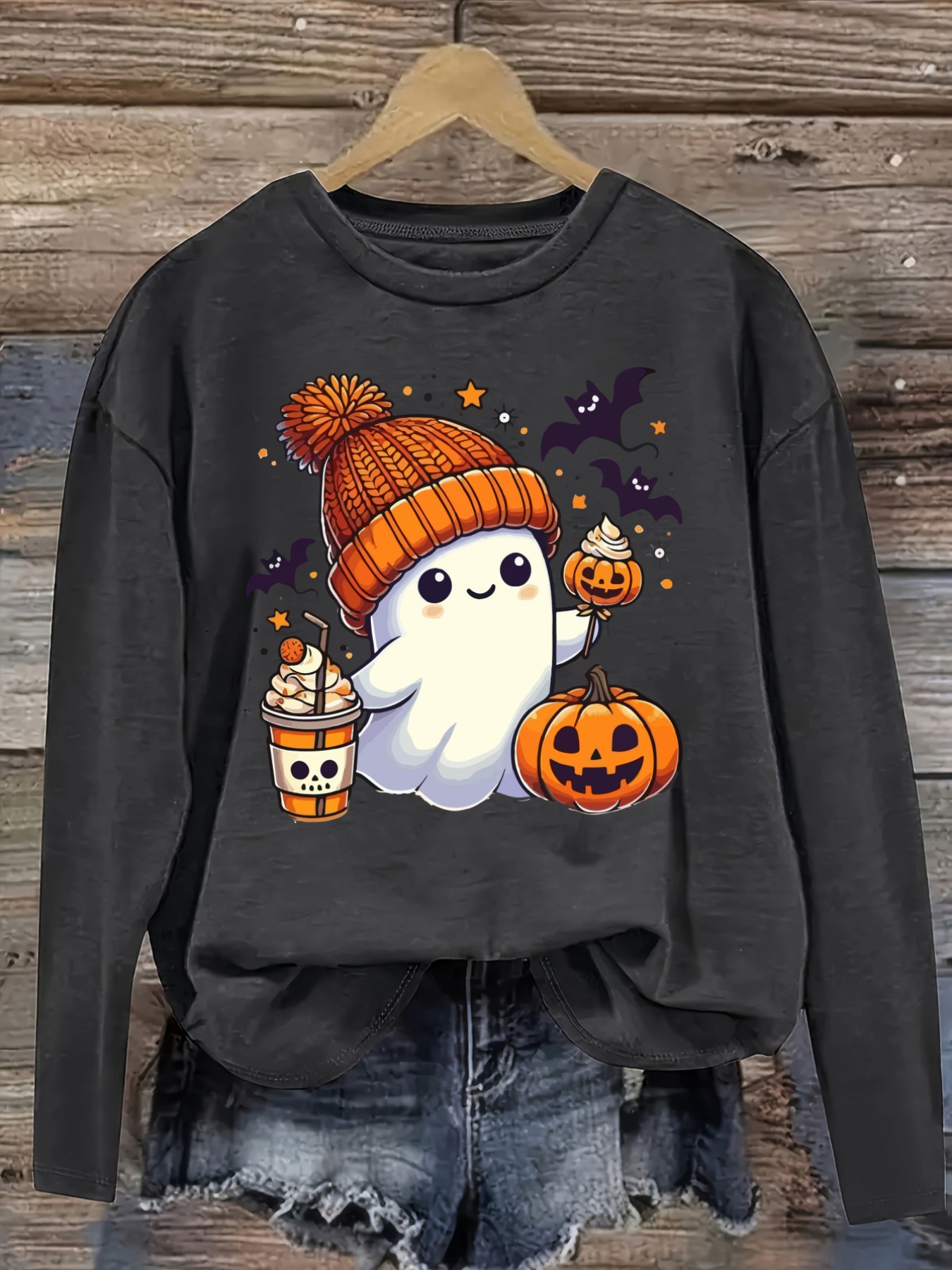 Women's Casual Long Sleeve Cre - Winter Clothing ulasan dan harga
