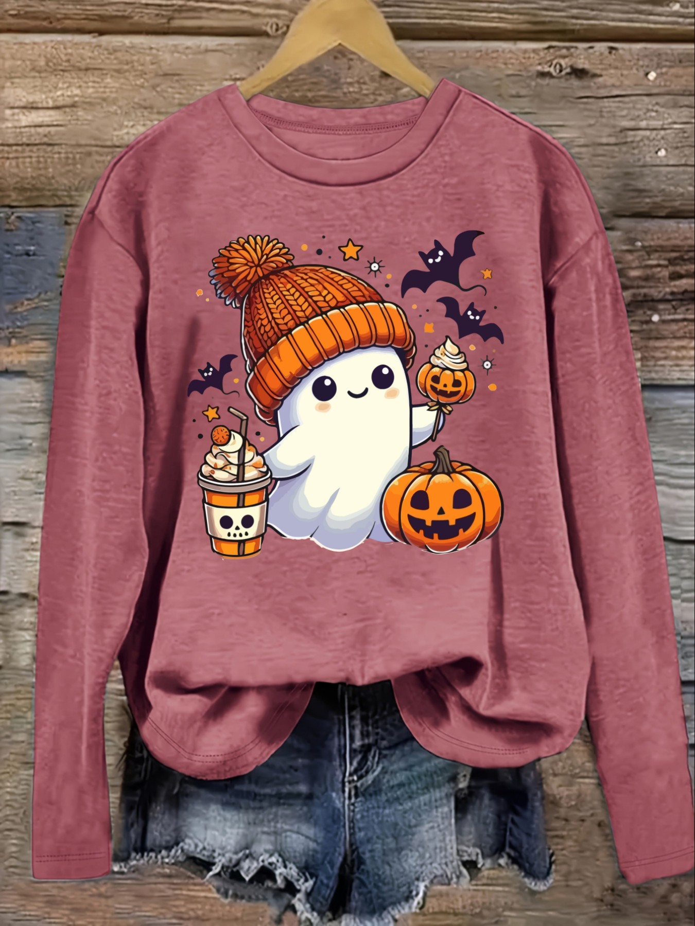 Women's Casual Long Sleeve Cre - Winter Clothing ulasan dan harga