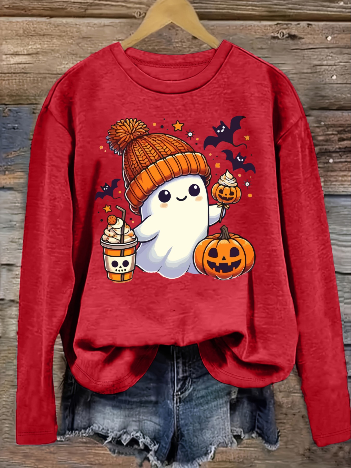 Women's Casual Long Sleeve Cre - Winter Clothing ulasan dan harga