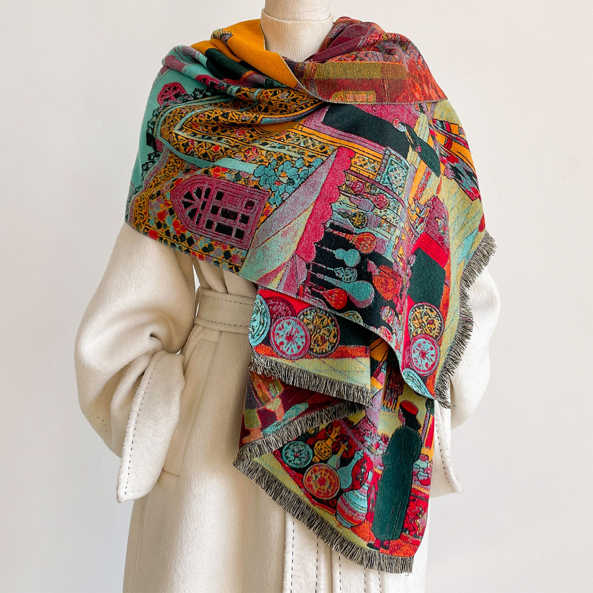 Women Imitation Cashmere Scarf - Cashmere Scarf Wrap ulasan dan harga