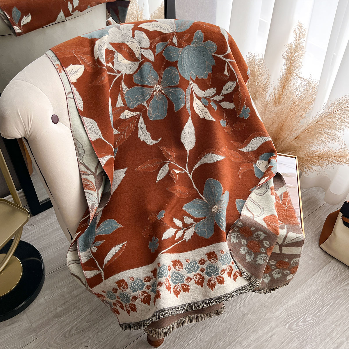 Women Thicken Luxury Winter Pa - Cashmere Scarf Wrap ulasan dan harga