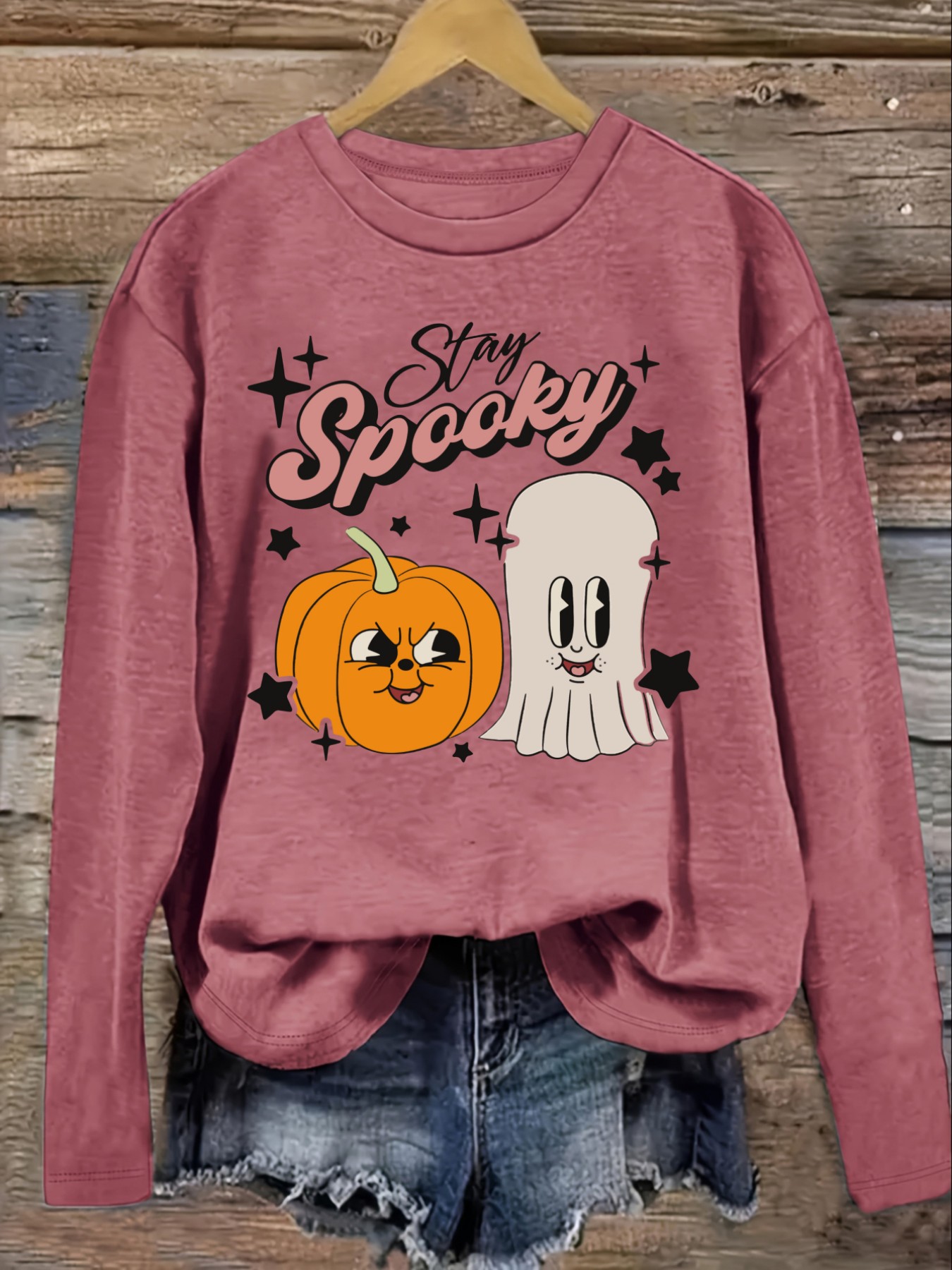 Women's Casual Long Sleeve Cre - Winter Clothing ulasan dan harga
