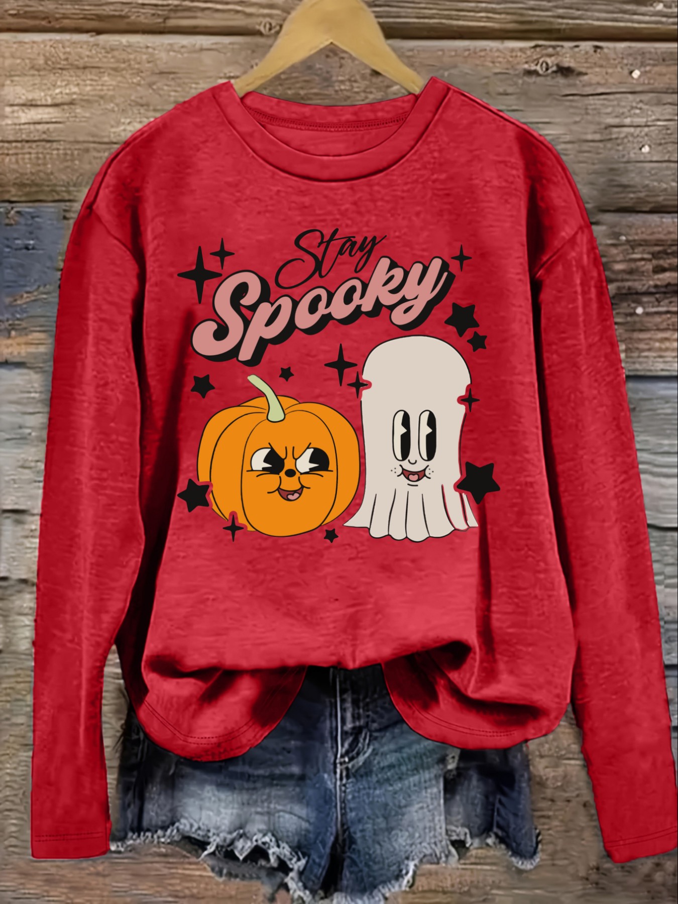 Women's Casual Long Sleeve Cre - Winter Clothing ulasan dan harga