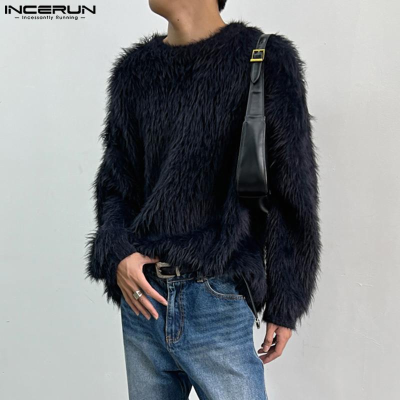 2023 Men Pullovers Solid Color - Winter Clothing Colors ulasan dan harga