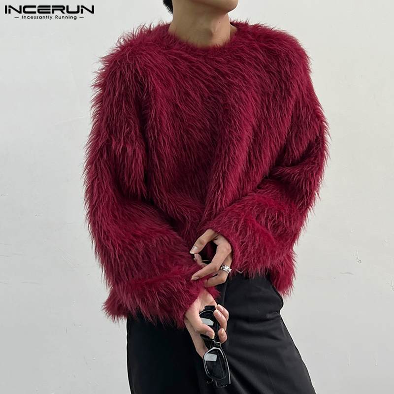 2023 Men Pullovers Solid Color - Winter Clothing Colors ulasan dan harga