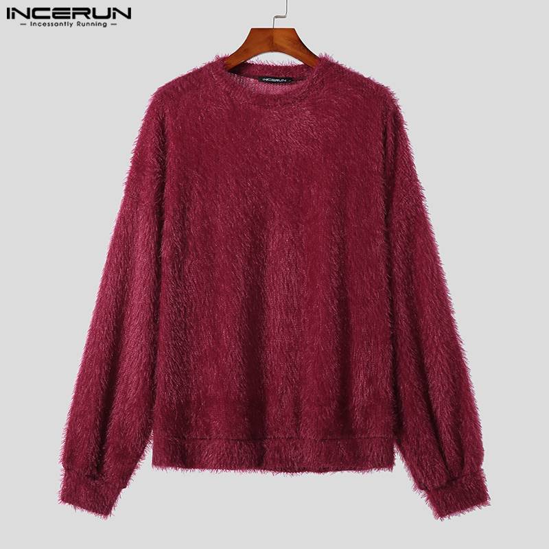 2023 Men Pullovers Solid Color - Winter Clothing Colors ulasan dan harga